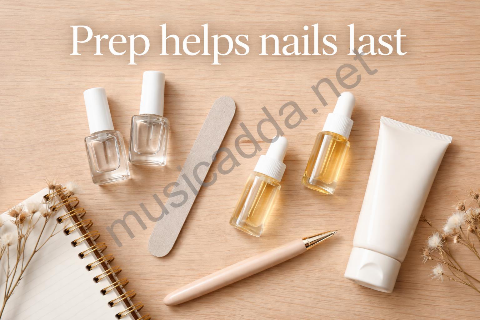 School nails care and maintenance flatlay