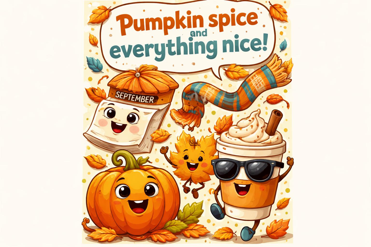 September puns shareable poster cartoon