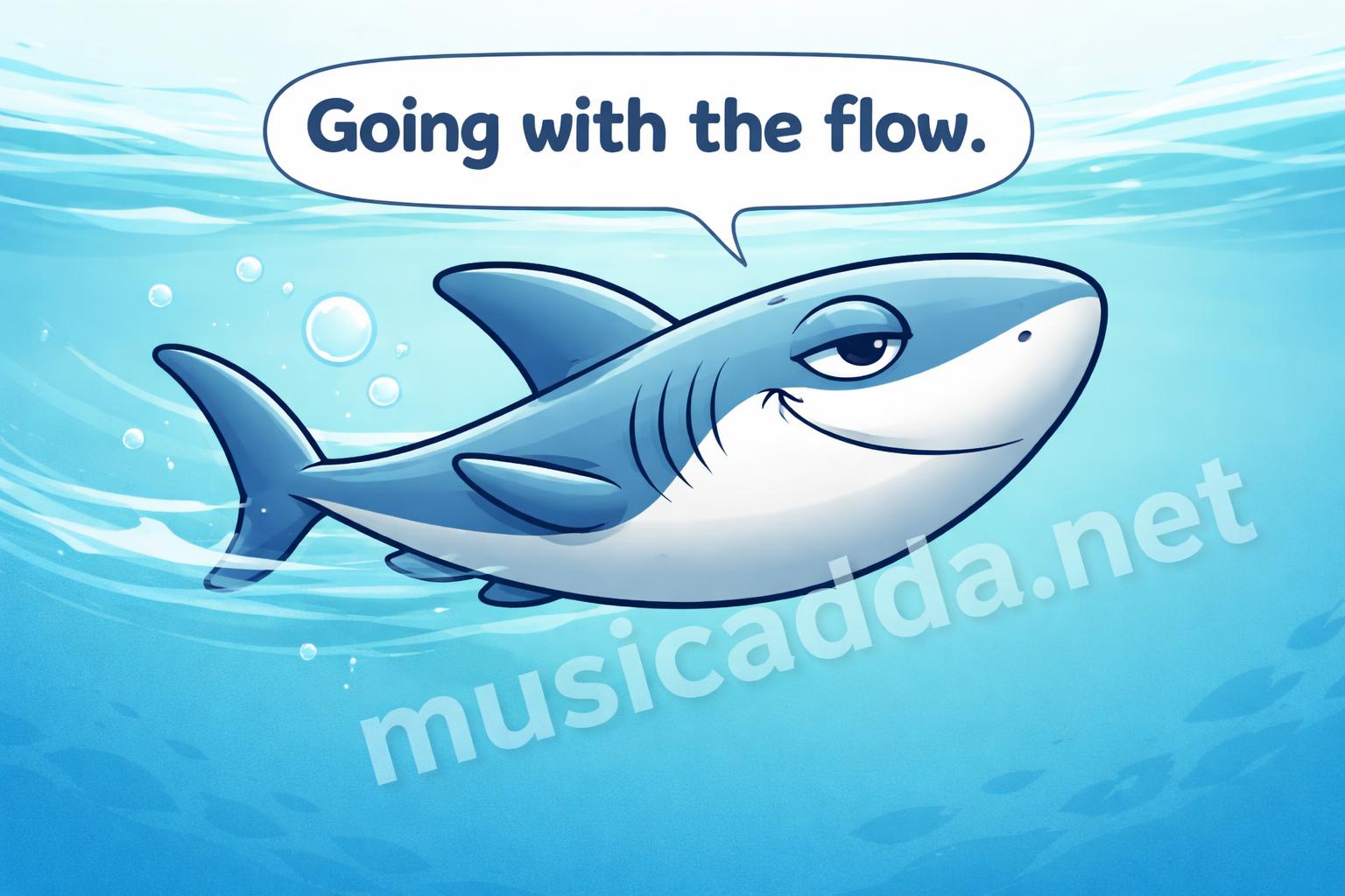 Shark puns natural flow cartoon