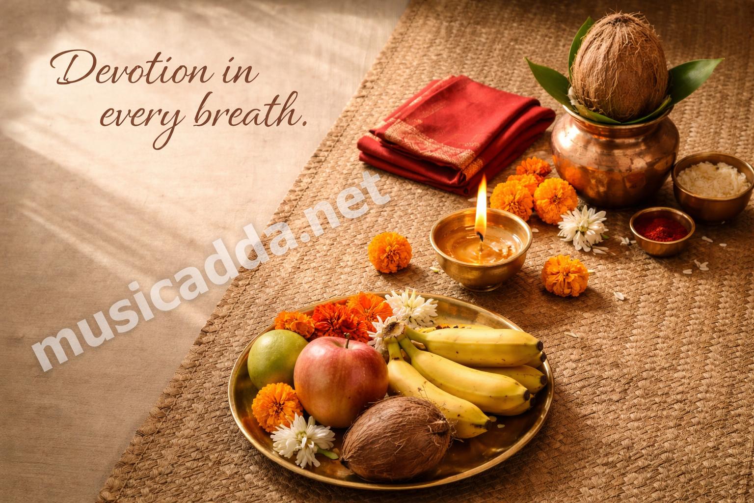 Short chhath puja caption flat lay