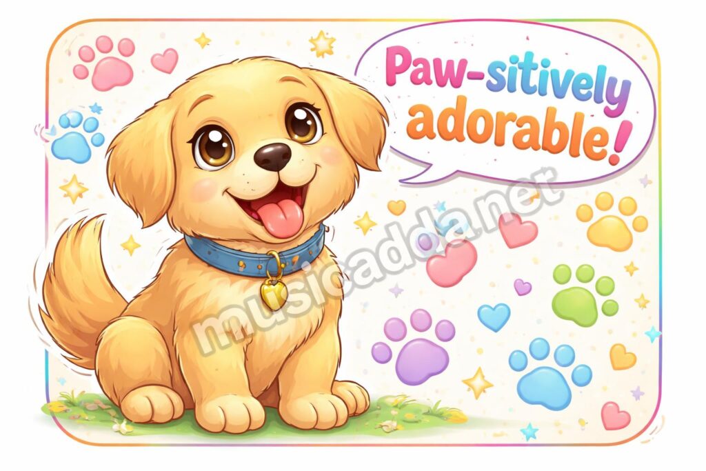 Short dog puns for cards and captions hero