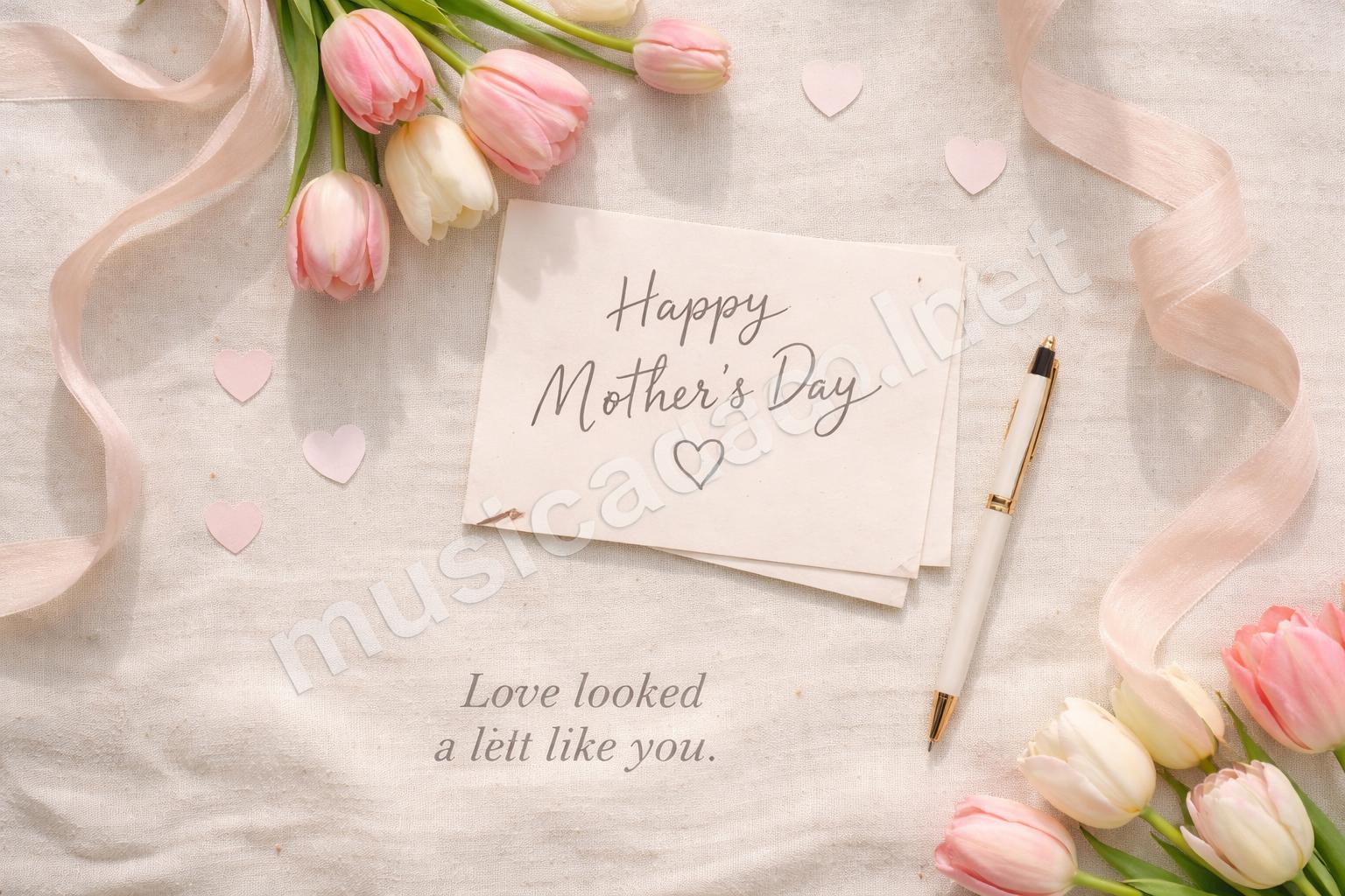 Short mothers day card quotes flatlay