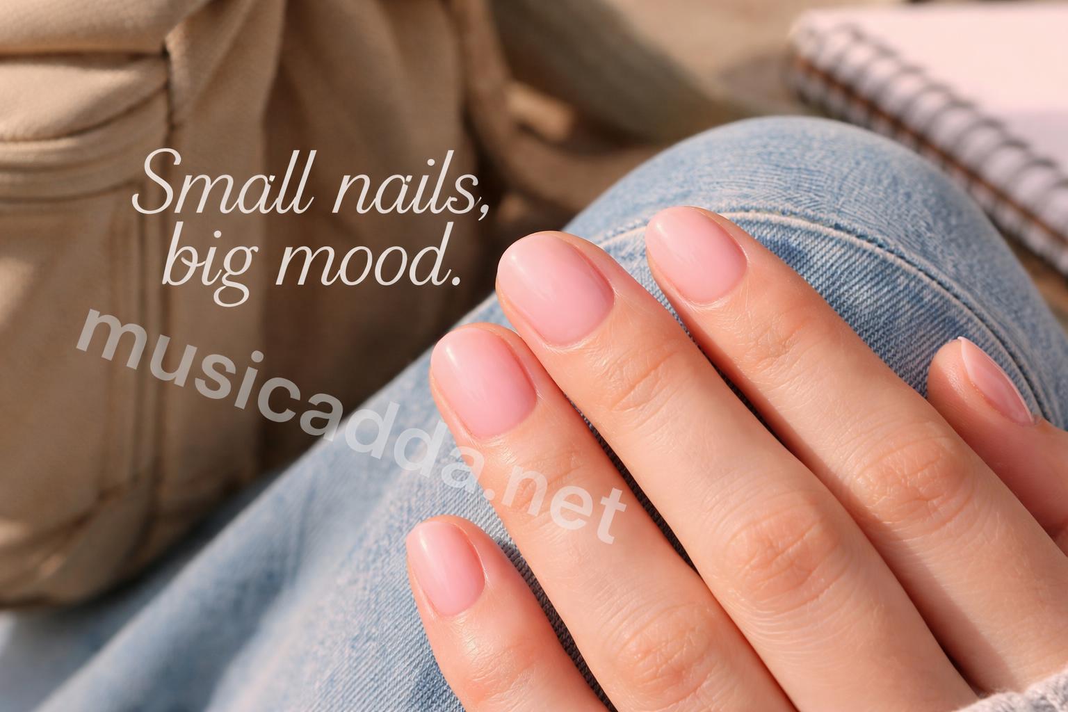 Short pink press on teen nails