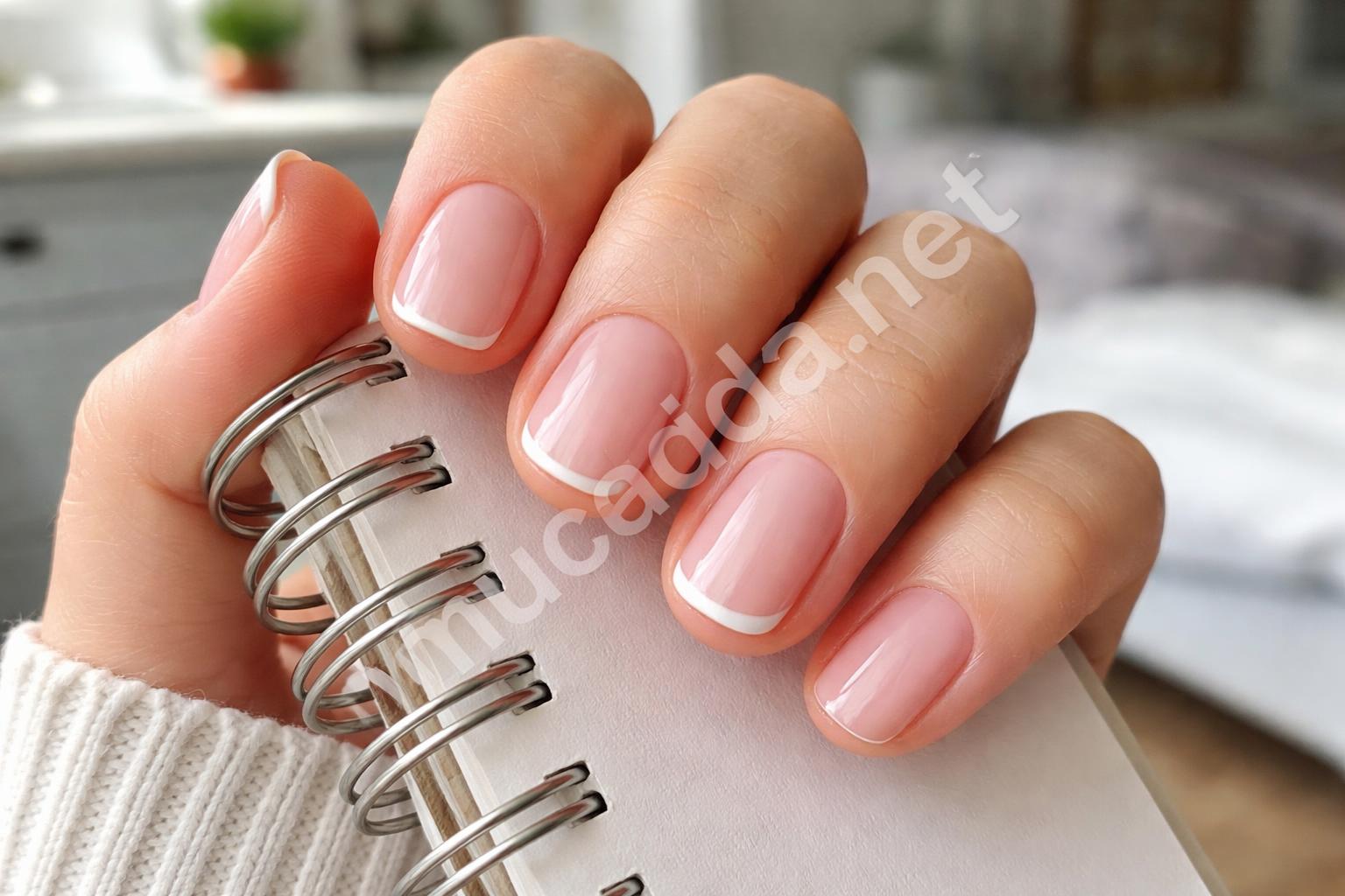 Short school friendly first day nails