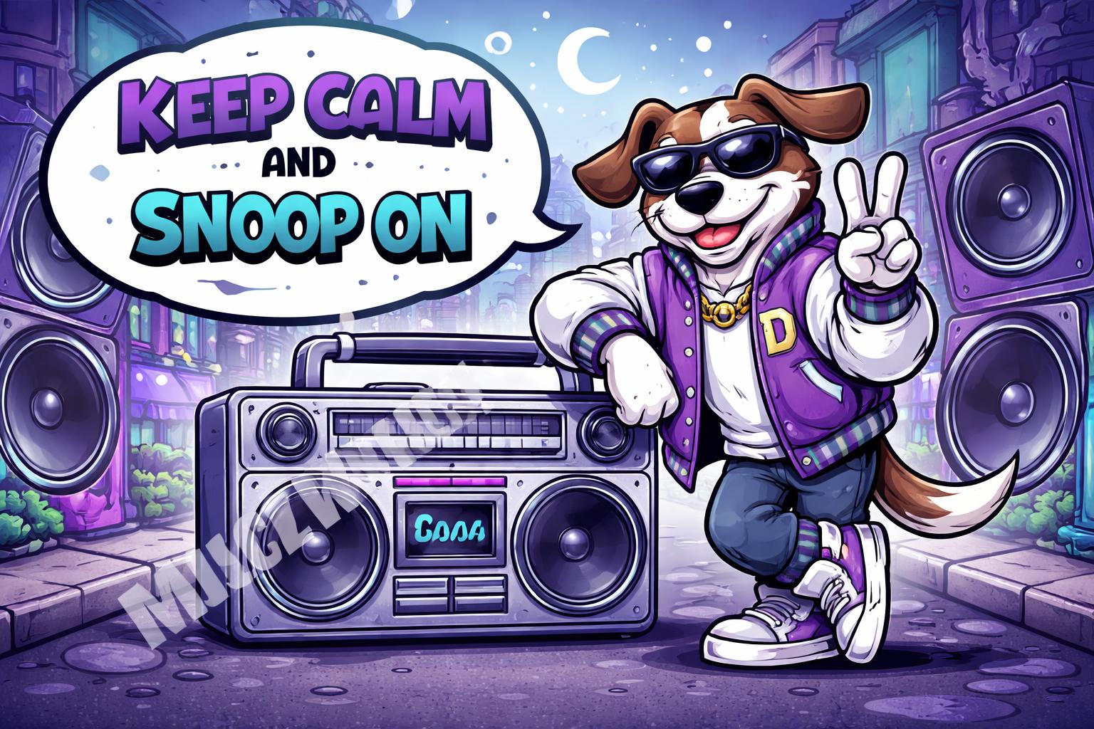 Snoop dogg puns loud speaker cartoon