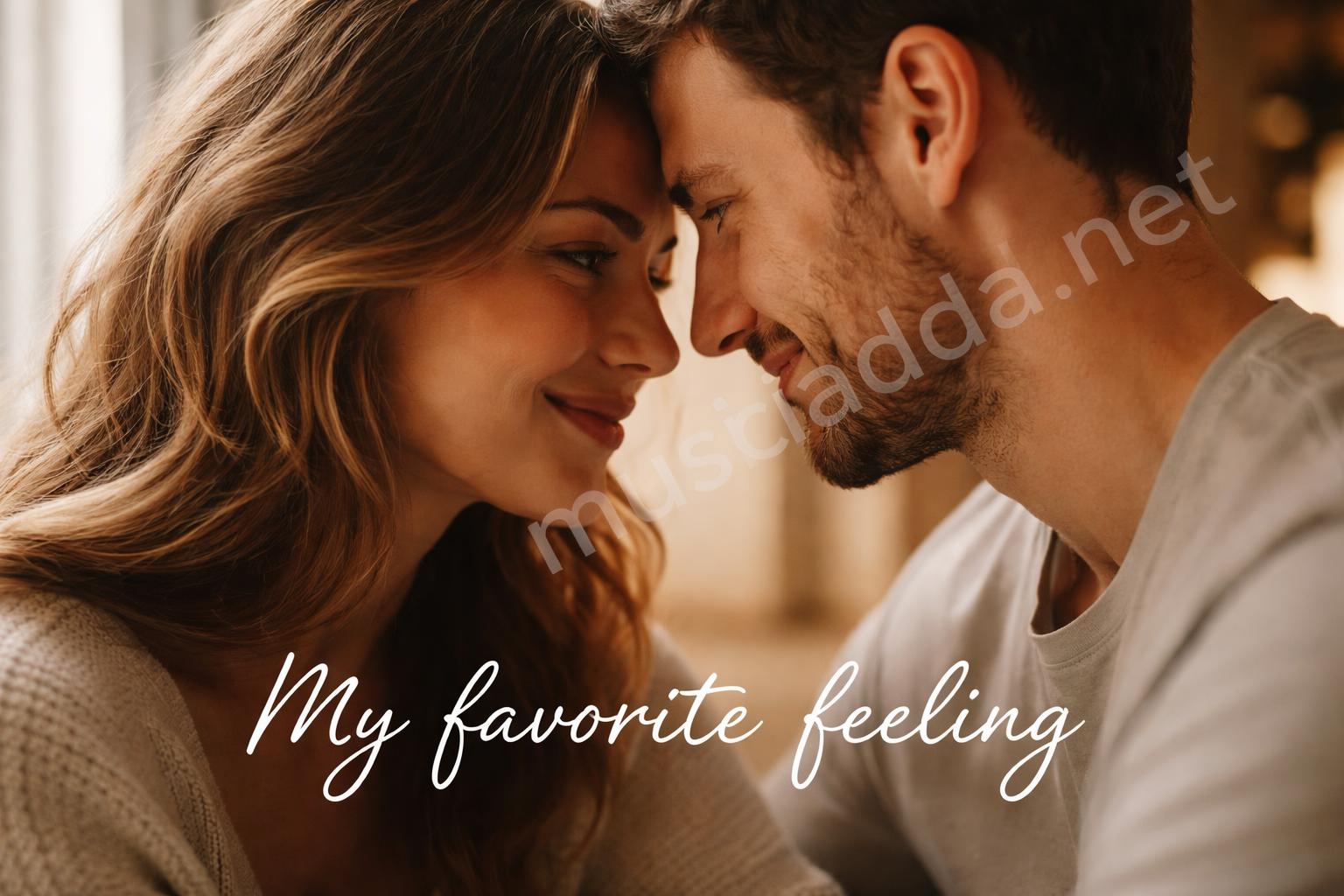 Soft couple closeup romantic moment