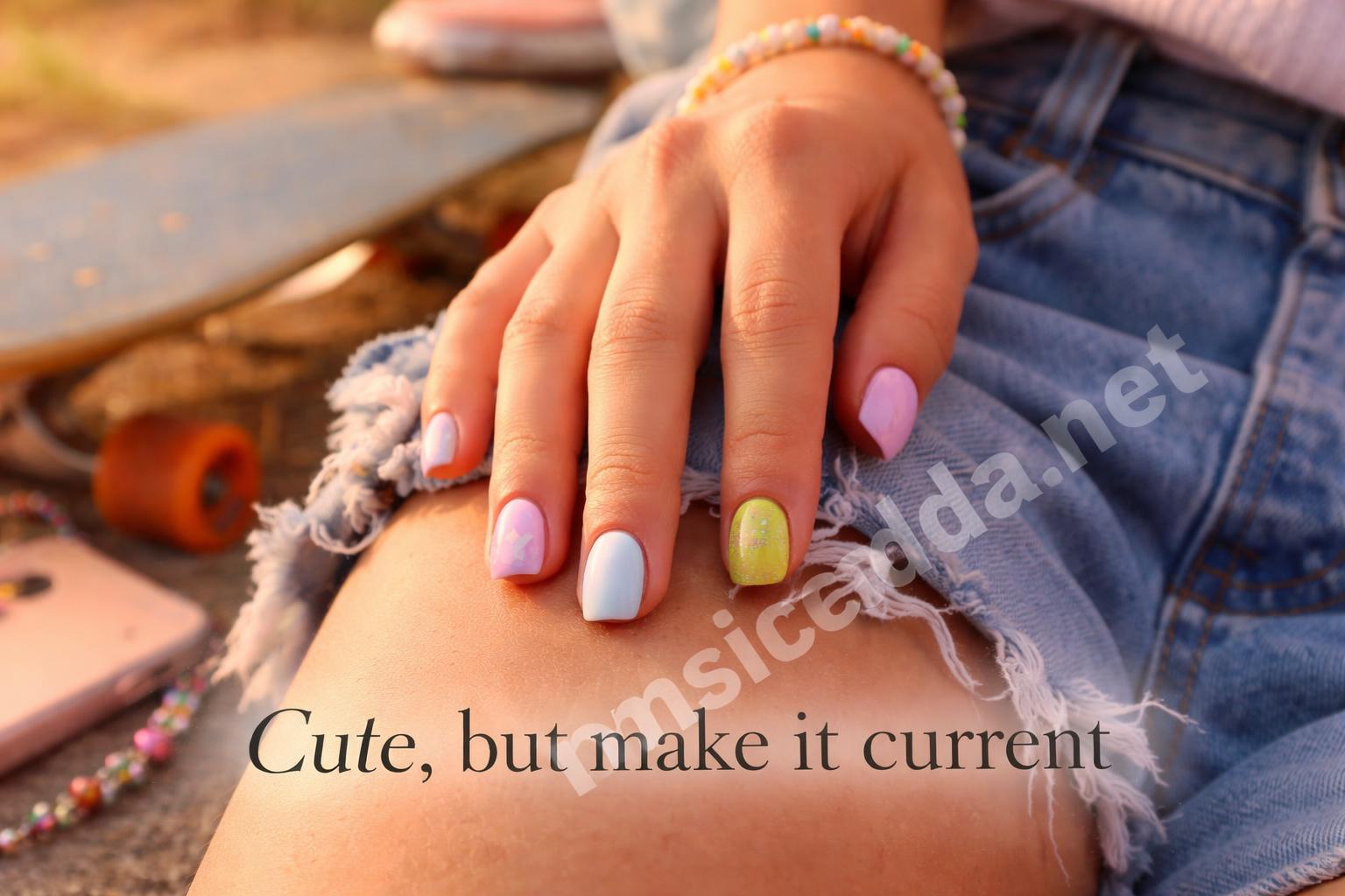 Teen friendly summer nail designs pastel and neon