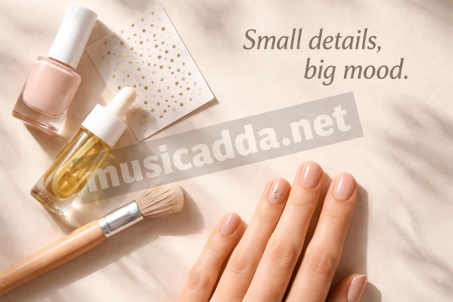 Teen nail art minimal details