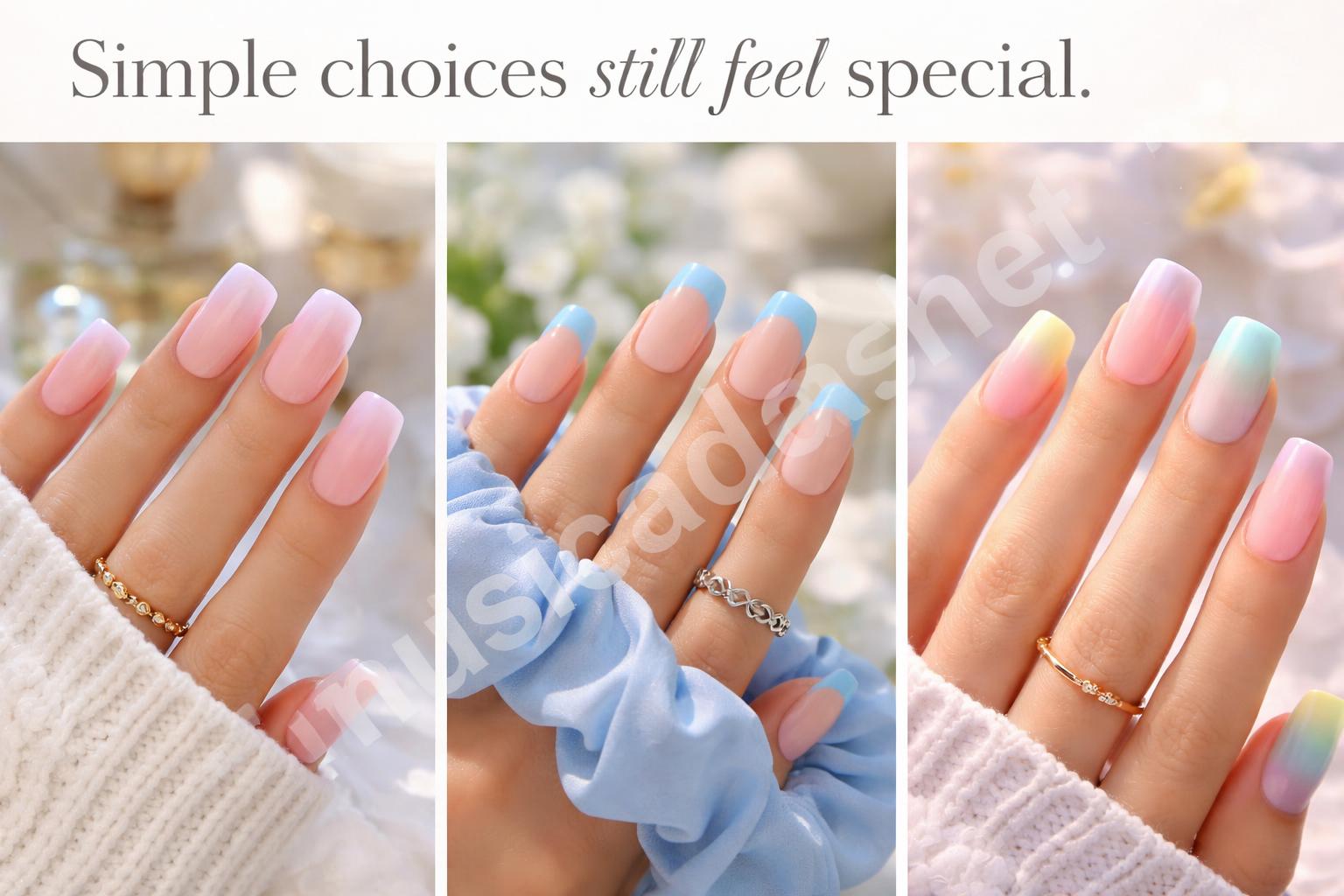 Teen nail style comparison collage