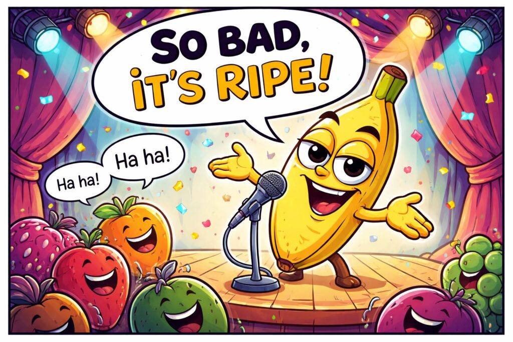 Terrible puns bad youll laugh anyway hero cartoon