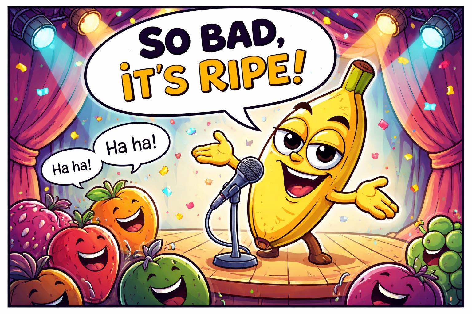 Terrible puns bad youll laugh anyway hero cartoon