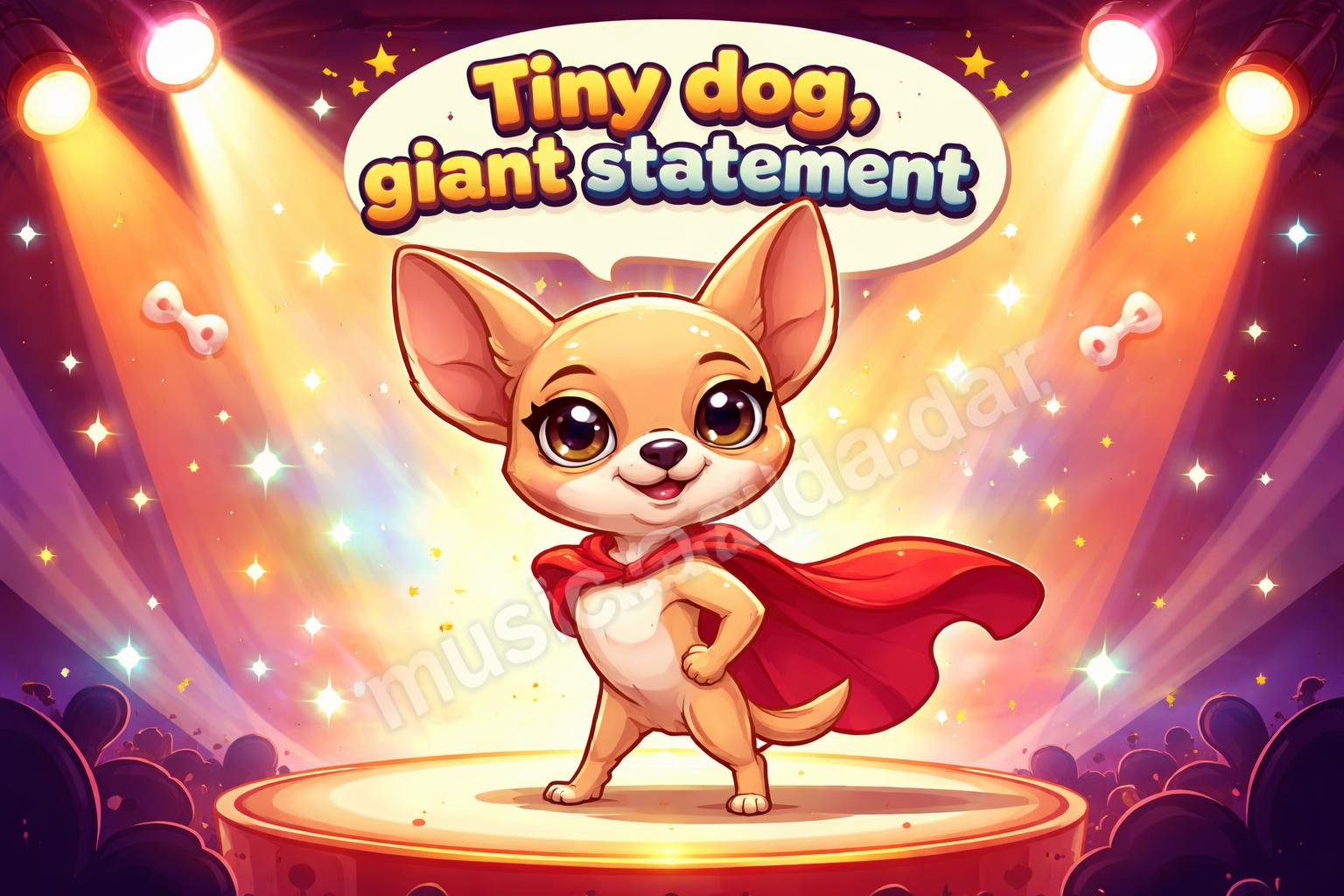Tiny dog big punch poster