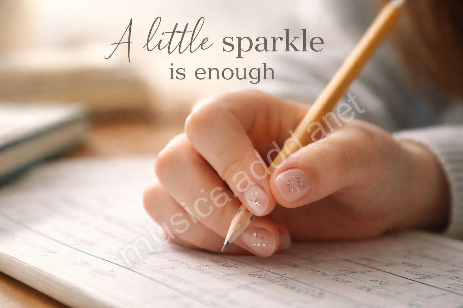 Tiny star accent school nails