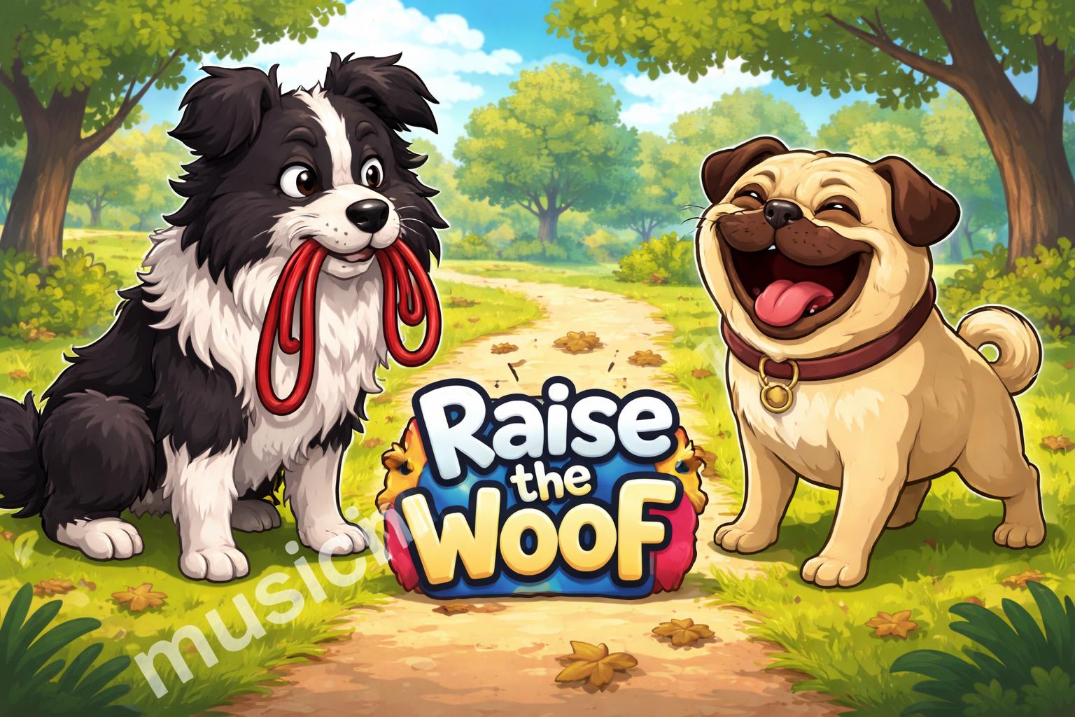 Two dogs pun exchange cartoon