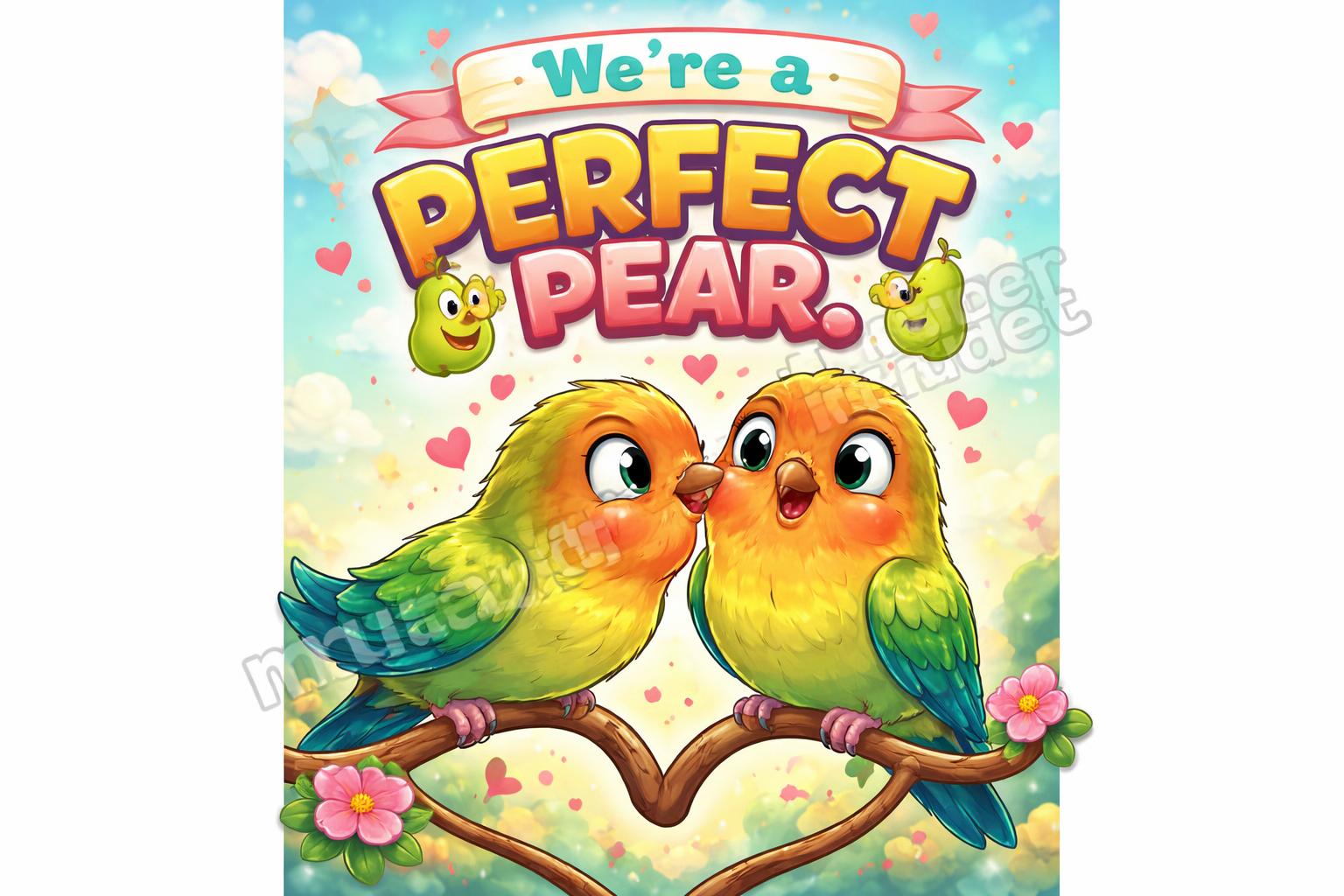Two lovebirds pun banner