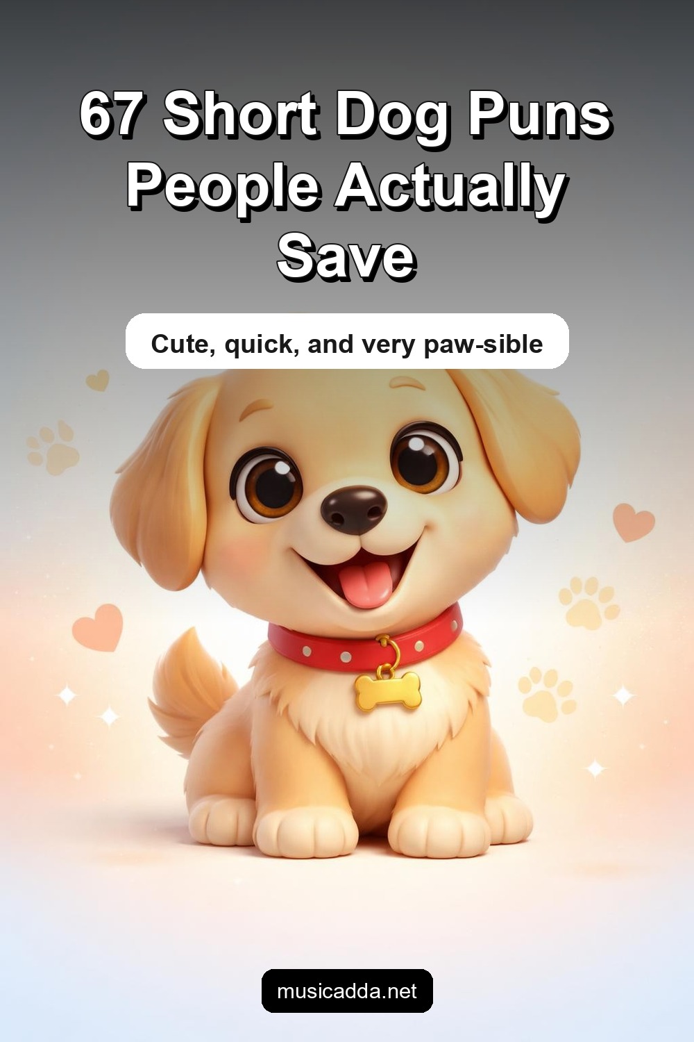 Pinterest image for 67 Short Dog Puns Perfect for Viral Pinterest Posts
