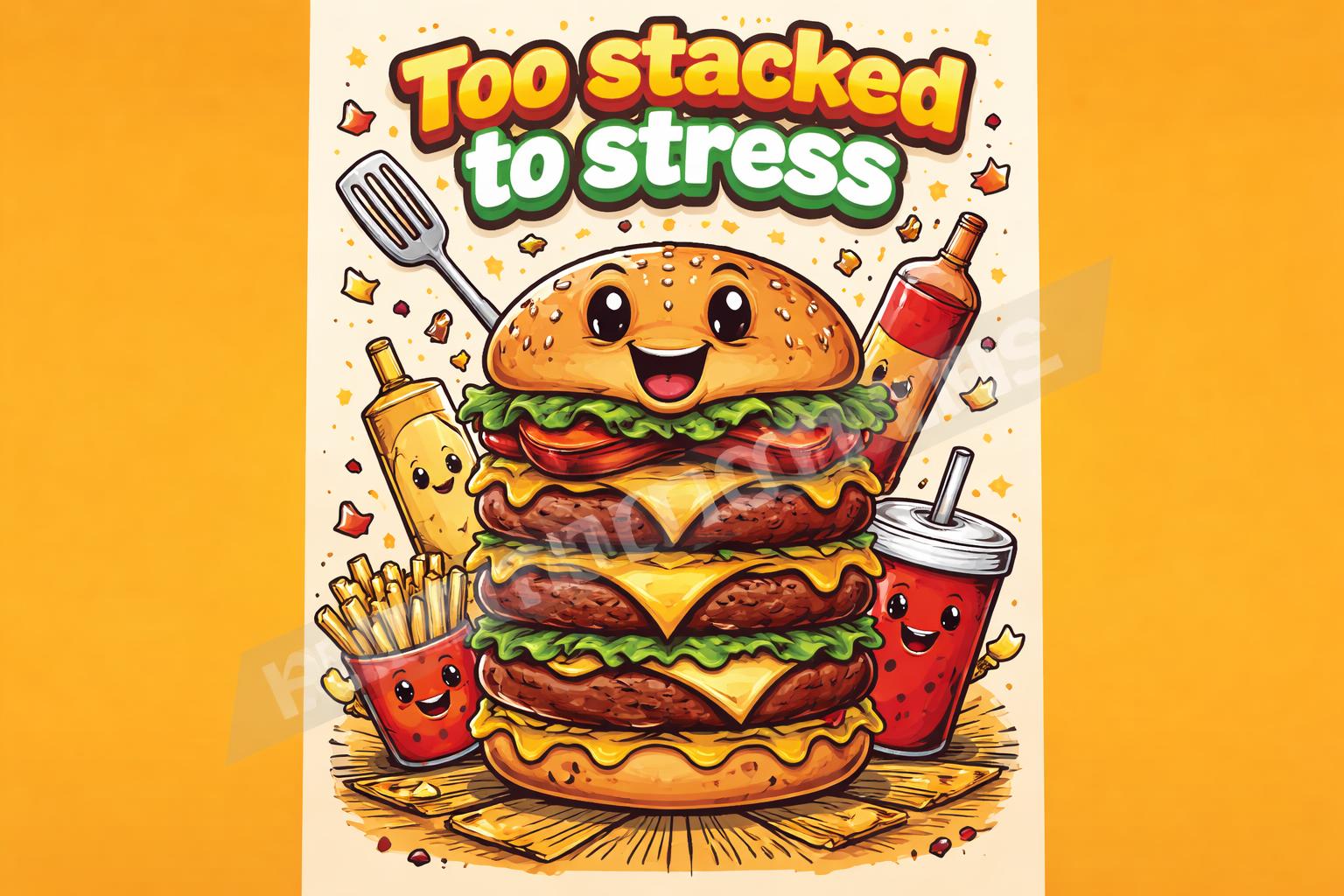 Well done burger pun poster