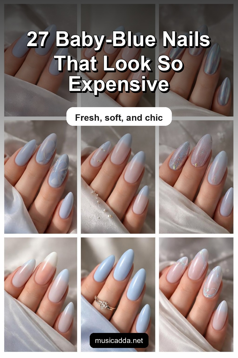 Pinterest image for 27 Baby-Blue Nails That Look Fresh and Expensive