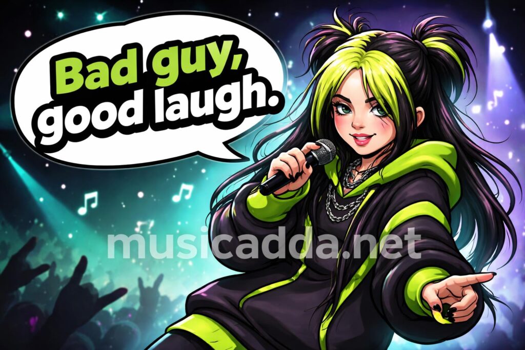 Billie eilish puns hero cartoon