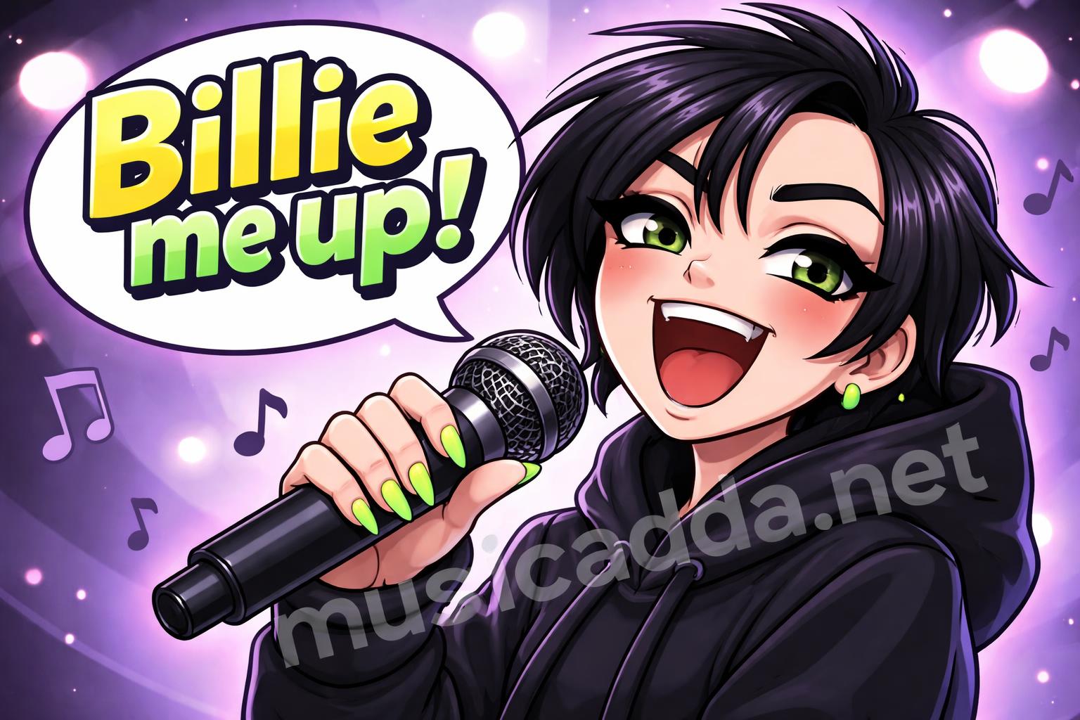 Billie eilish puns laughing mic
