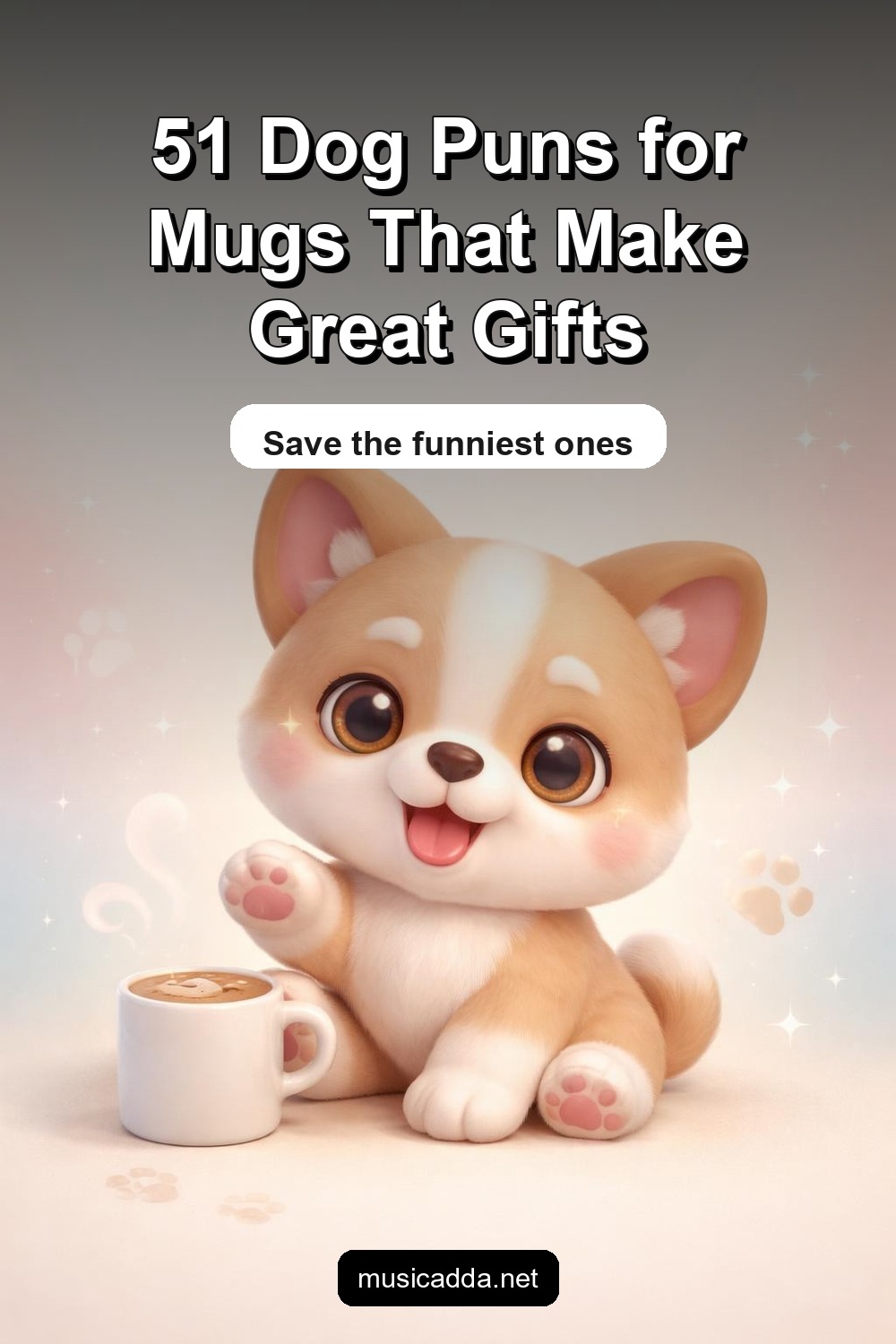 Pinterest image for 51 Dog Puns for Mugs That Make Pawsome Gifts