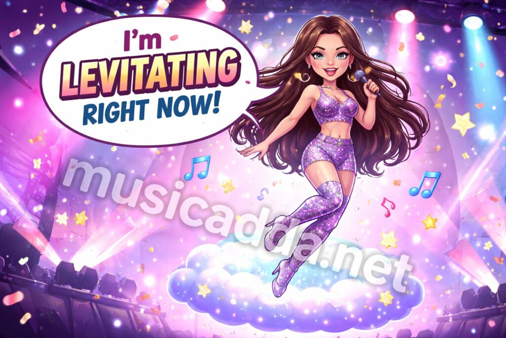Dua lipa puns levitating mood hero cartoon