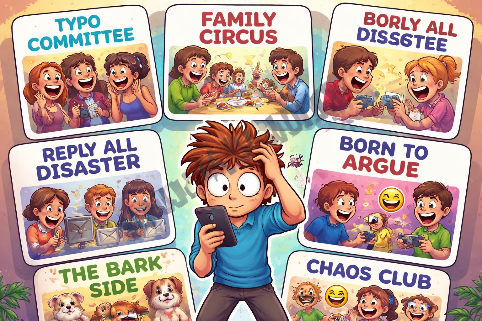 Funny chat name choice board