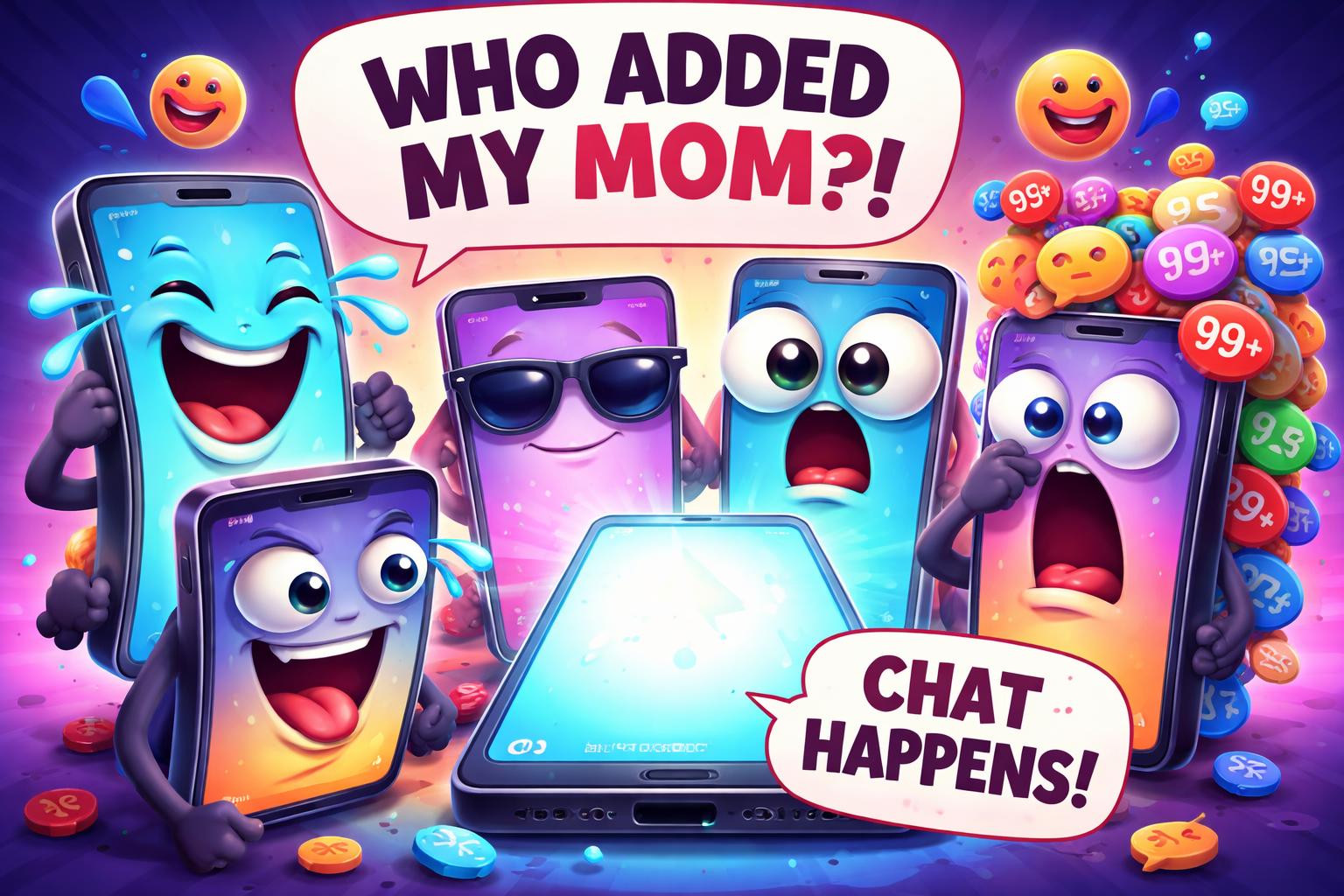 Funny group chat name hero collage