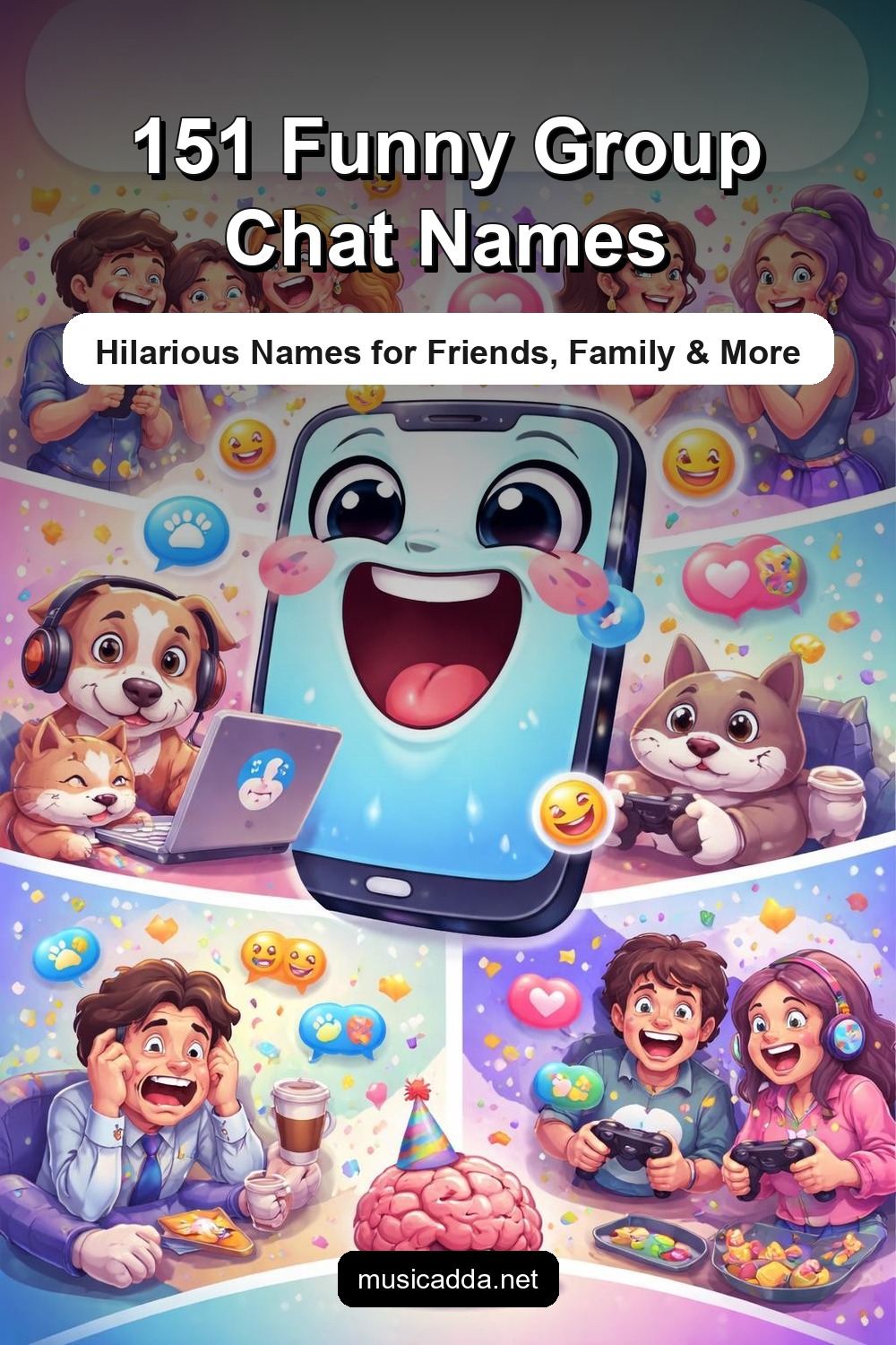 Pinterest image for 151 Funny Group Chat Names That Are Absolutely Hilarious