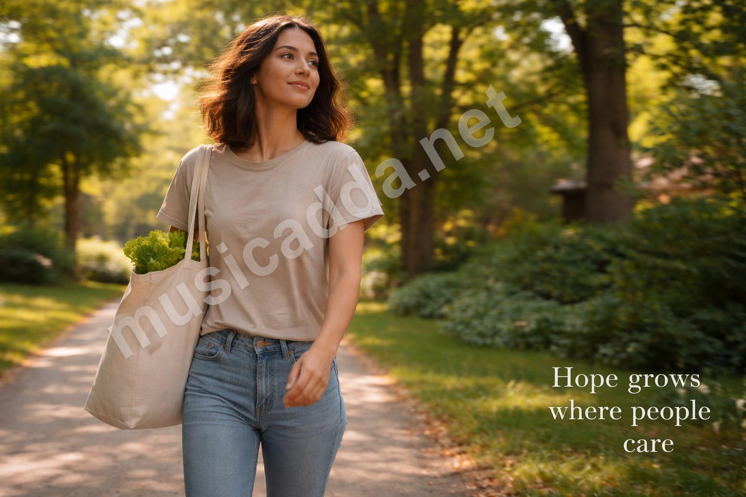 Hopeful earth day lifestyle scene