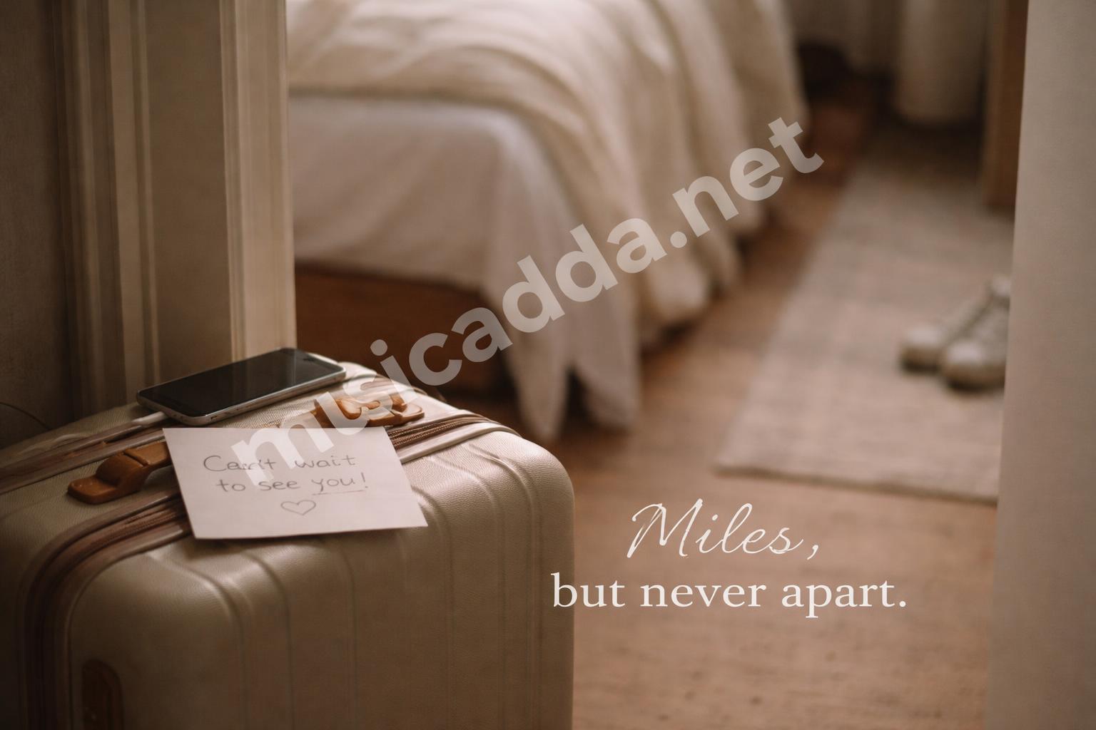 Long distance valentines day suitcase note