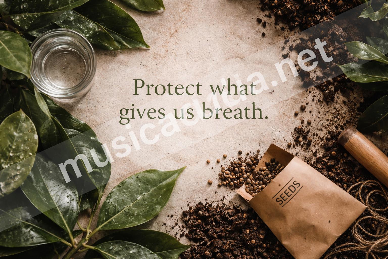 Nature and earth day quote flatlay