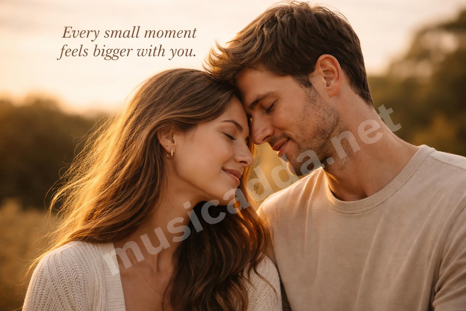 Soft romantic couple photo caption inspo