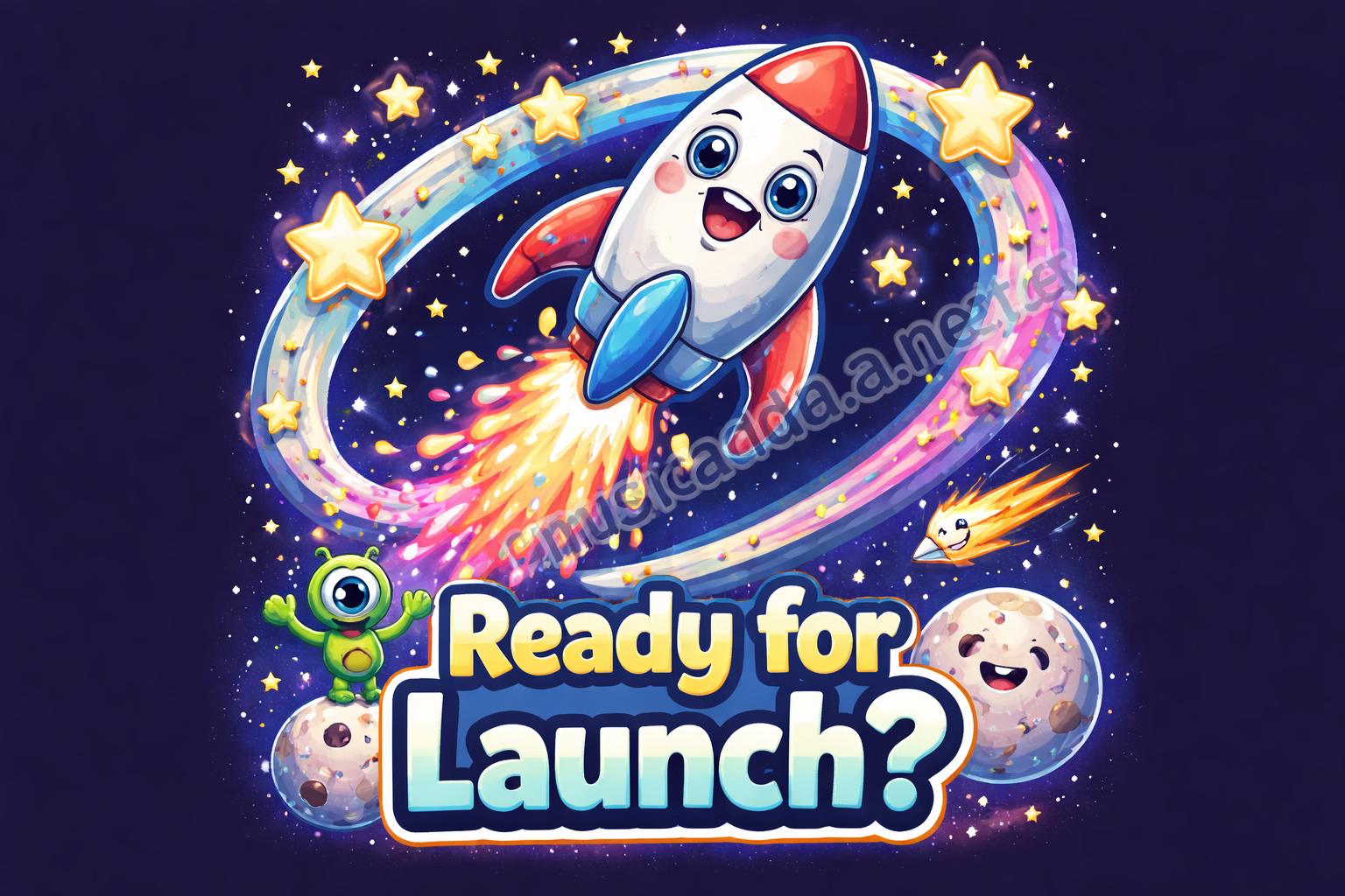 Space puns final rocket launch poster